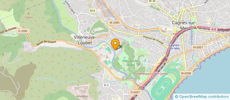 localisation de l'entreprise SCI RIVERSIDE à VILLENEUVE-LOUBET
