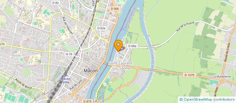 localisation de l'entreprise SCI RIVERSIDE  SAINT-LAURENT-SUR-SAONE