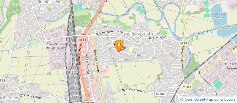 localisation de l'entreprise SCI RIVIERA  SOUFFELWEYERSHEIM