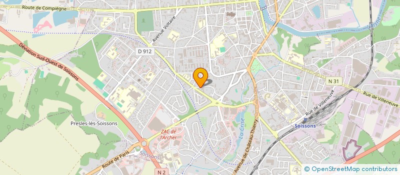 localisation de l'entreprise SCI RIVIERE à SOISSONS