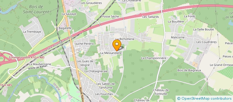 localisation de l'entreprise SCI RIVIERE à VEIGNE