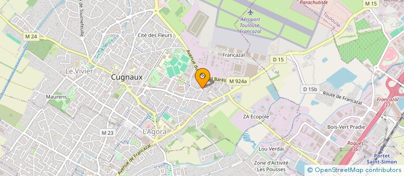 localisation de l'entreprise SCI RIVIERE D'ORGE  CUGNAUX