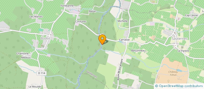 localisation de l'entreprise SCI RIVOLA  SAUTERNES