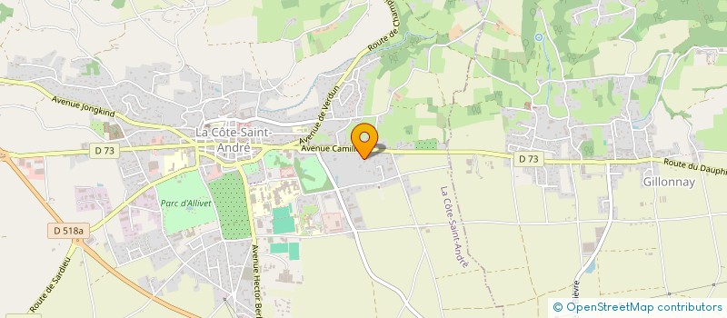 localisation de l'entreprise SCI RJ  LA COTE-SAINT-ANDRE