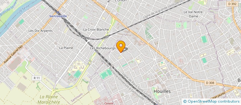 localisation de l'entreprise SCI RJ IMMO  HOUILLES