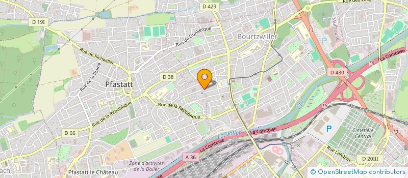 localisation de l'entreprise SCI RJA  MULHOUSE