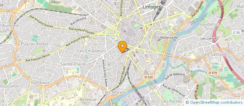 localisation de l'entreprise SCI RJPG à LIMOGES