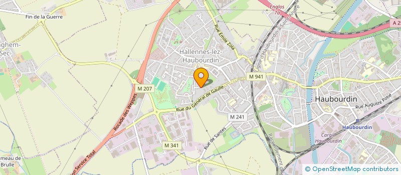 localisation de l'entreprise SCI RJS 59  HALLENNES-LEZ-HAUBOURDIN