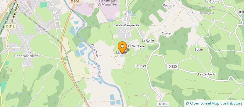 localisation de l'entreprise SCI RKF  ESCOUTOUX