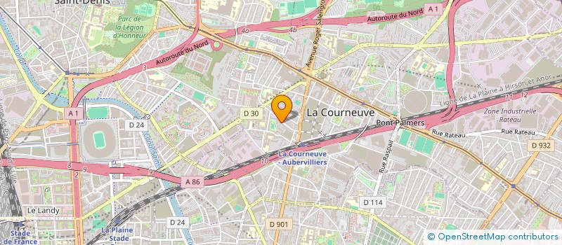 localisation de l'entreprise SCI RMS IMMO à LA COURNEUVE