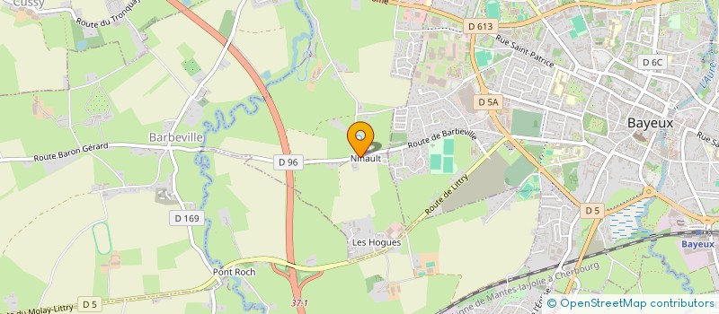 localisation de l'entreprise SCI RN13 VAUCELLES  BAYEUX