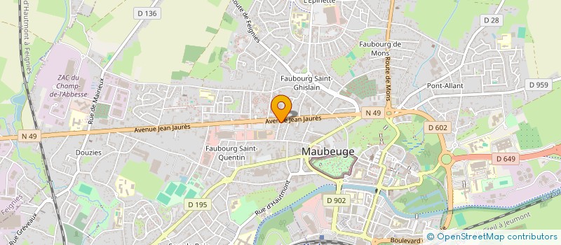 localisation de l'entreprise SCI RNJ  MAUBEUGE