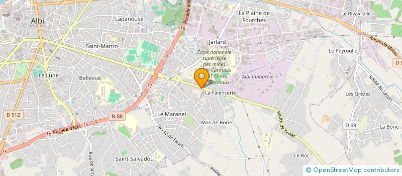 localisation de l'entreprise SCI RO.DE.  SAINT-JUERY