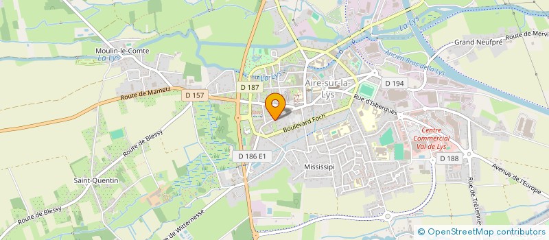 localisation de l'entreprise SCI ROBART  AIRE-SUR-LA-LYS