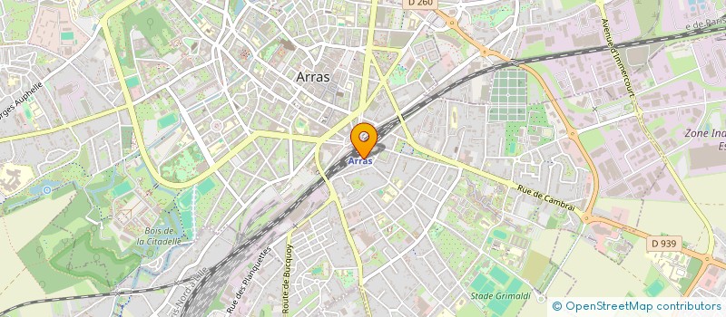 localisation de l'entreprise SCI ROBART à ARRAS
