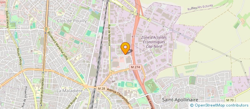 localisation de l'entreprise SCI ROBERVAL à DIJON
