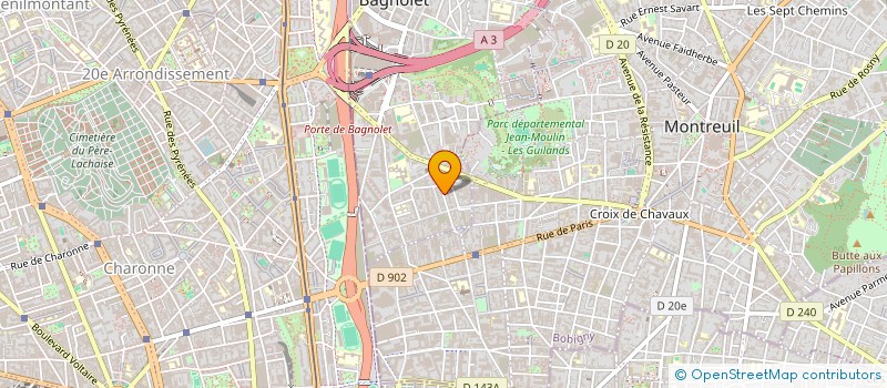 localisation de l'entreprise SCI ROBESPIERRE  BAGNOLET