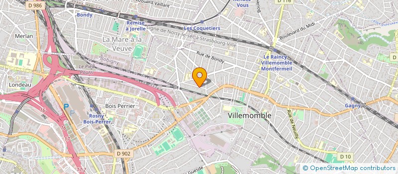 localisation de l'entreprise SCI ROBESPIERRE à VILLEMOMBLE