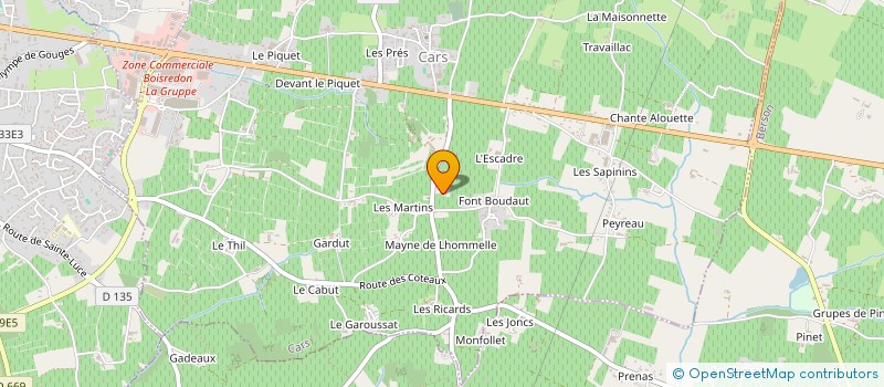 localisation de l'entreprise SCI ROBIN  CARS