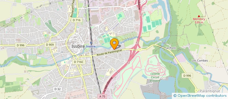 localisation de l'entreprise SCI ROBIN  ISSOIRE