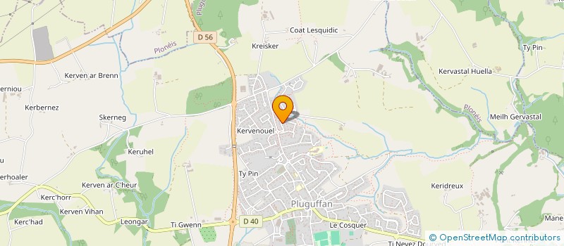 localisation de l'entreprise SCI ROBIN  PLUGUFFAN