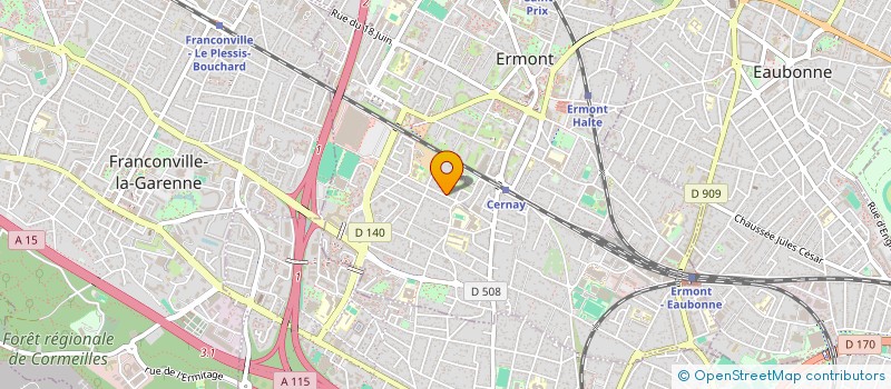 localisation de l'entreprise SCI ROBINE à ERMONT