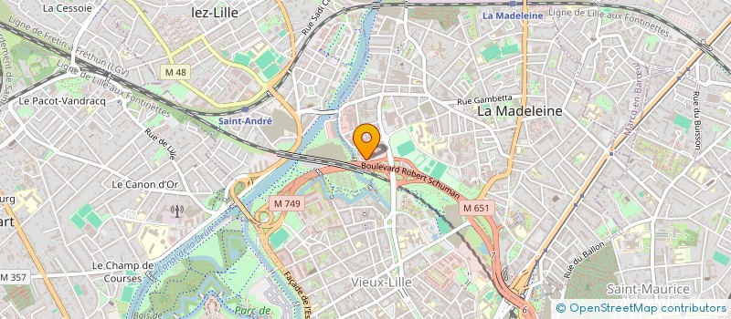 localisation de l'entreprise SCI ROBINIA ROUBAIX à LA MADELEINE