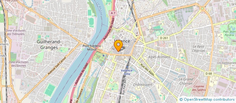 localisation de l'entreprise SCI ROBINSON à VALENCE