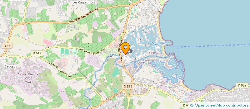 localisation de l'entreprise SCI ROBINSON à GRIMAUD