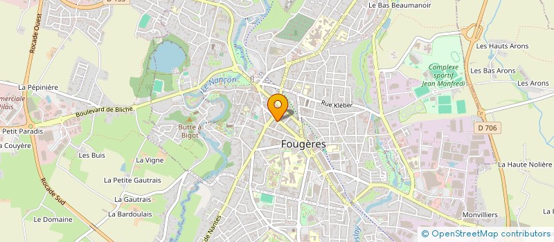 localisation de l'entreprise SCI ROC  FOUGERES