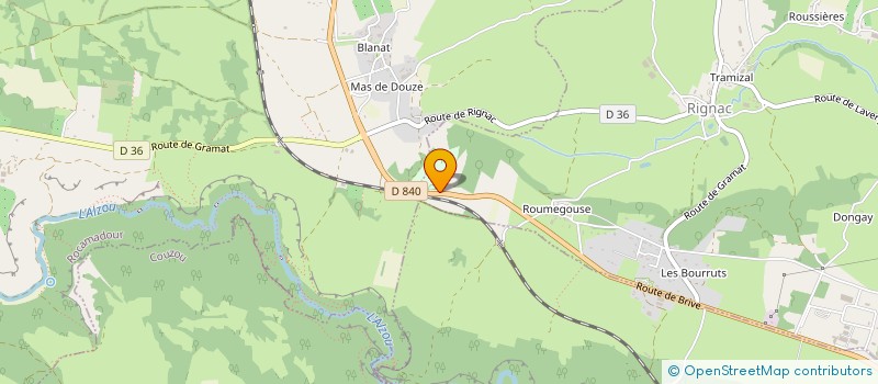 localisation de l'entreprise SCI ROC AVENTURE  RIGNAC