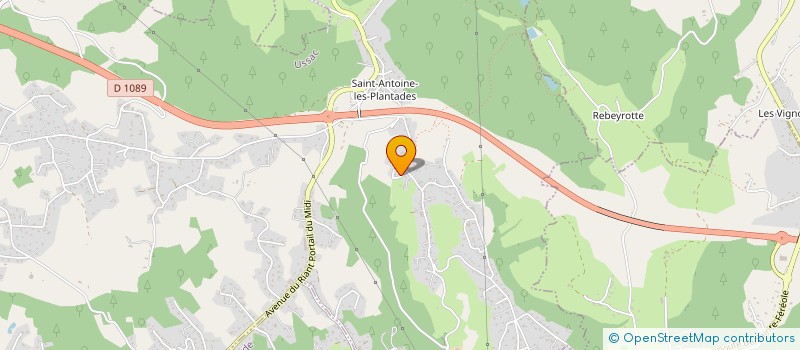 localisation de l'entreprise SCI ROC BRAGUSE  USSAC