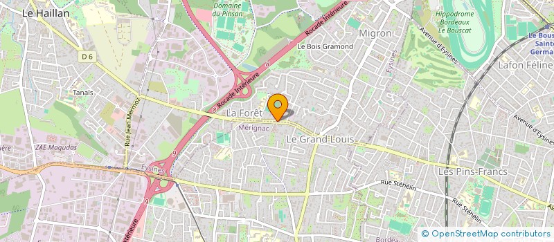 localisation de l'entreprise SCI ROCADE INVEST  EYSINES