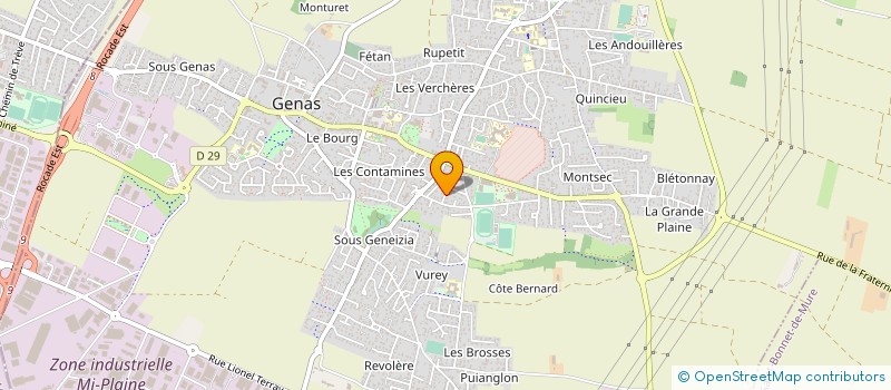 localisation de l'entreprise SCI ROCCAROU  GENAS