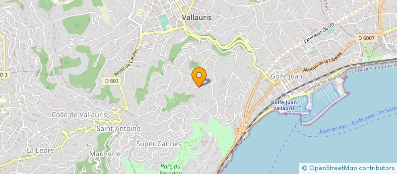 localisation de l'entreprise SCI ROCHA à VALLAURIS