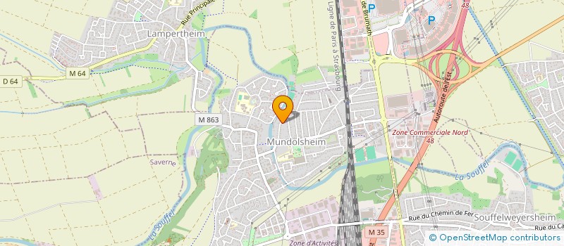 localisation de l'entreprise SCI ROCHA  MUNDOLSHEIM