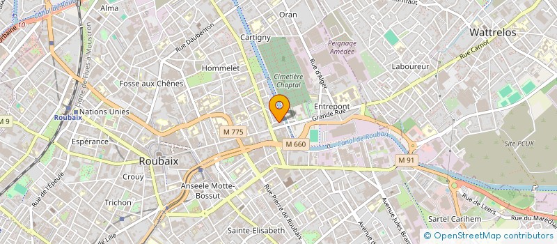 localisation de l'entreprise SCI ROCHE  ROUBAIX