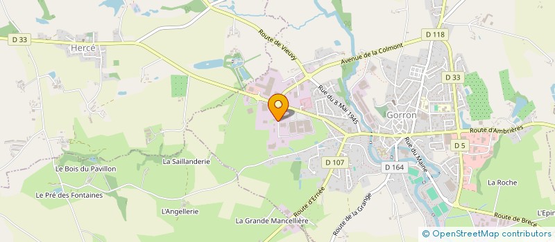 localisation de l'entreprise SCI ROCHE  GORRON