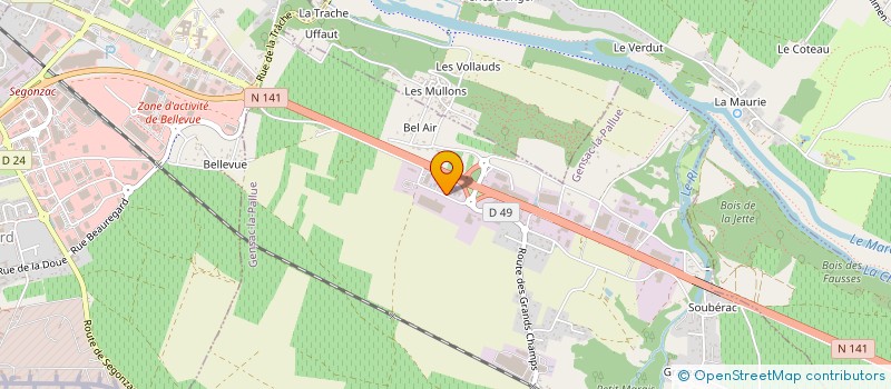 localisation de l'entreprise SCI ROCHE PLATE à GENSAC-LA-PALLUE