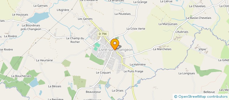 localisation de l'entreprise SCI ROCHER  LIVRE-SUR-CHANGEON