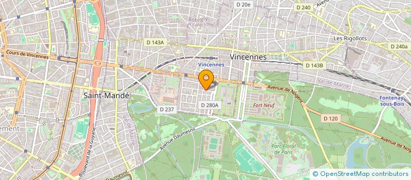 localisation de l'entreprise SCI ROCHETAILLEE à VINCENNES