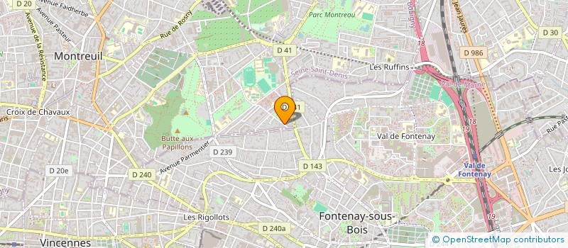 localisation de l'entreprise SCI ROCKY à MONTREUIL