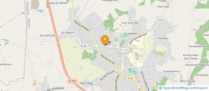 localisation de l'entreprise SCI ROD AVEL  BEGARD