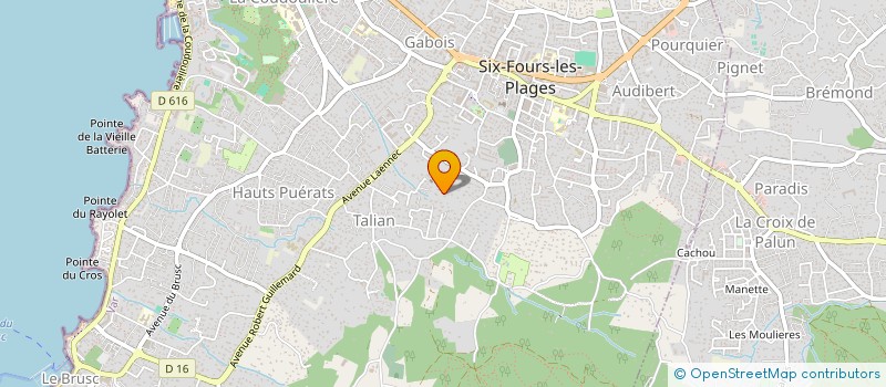localisation de l'entreprise SCI RODATH à SIX-FOURS-LES-PLAGES