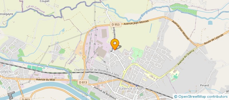 localisation de l'entreprise SCI RODING à VALENCE