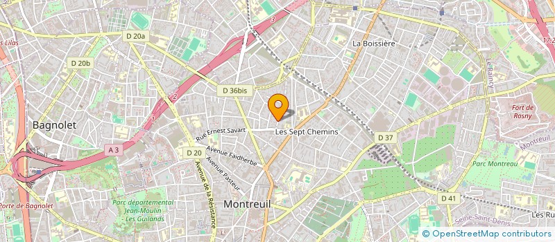 localisation de l'entreprise SCI RODRIGUES à MONTREUIL