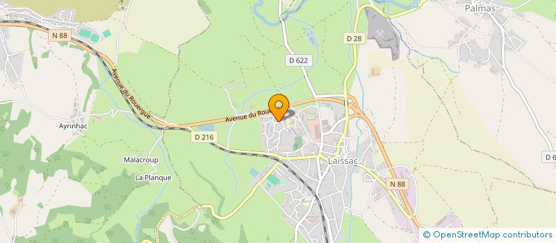 localisation de l'entreprise SCI RODRIGUES CHAUCHARD  LAISSAC-SEVERAC L'EGLISE