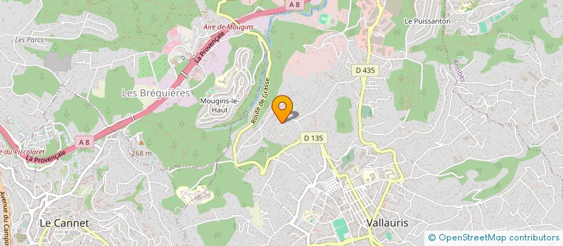 localisation de l'entreprise SCI ROFA à VALLAURIS