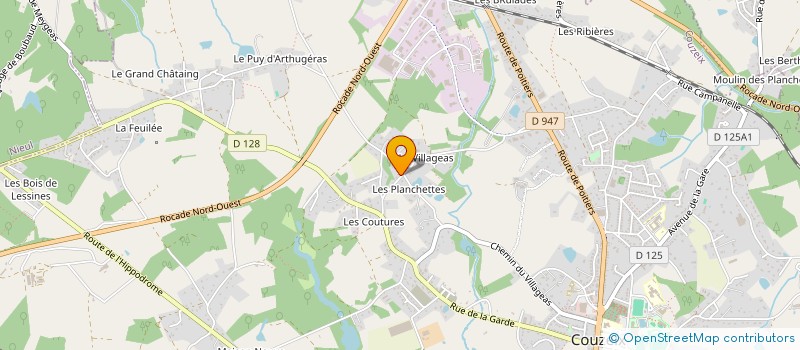 localisation de l'entreprise SCI ROG à COUZEIX