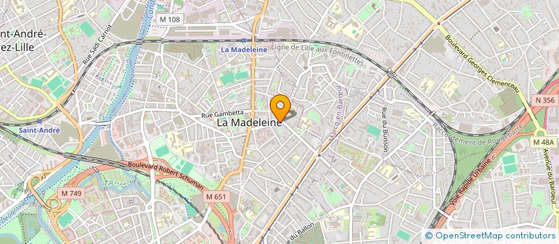 localisation de l'entreprise SCI ROGER SALENGRO à LA MADELEINE